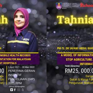 Tahniah diucapkan kepada Penerima Geran Insentif Penyeliaan (GIP) 2021 FPM