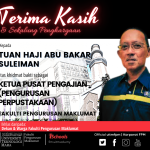 Setinggi-tinggi penghargaan & terima kasih kepada Tuan Haji Abu Bakar Suleiman