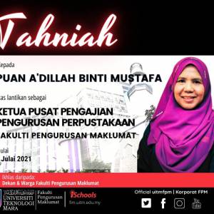 Tahniah kepada Puan A'dillah Mustafa
